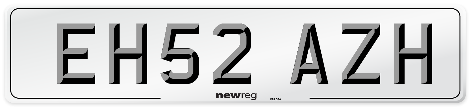 EH52 AZH Number Plate from New Reg